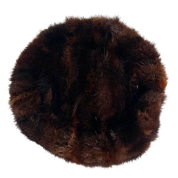 Vintage Mink Fur Pill Box Hat Union Made USA Designed By Lora Womens OSFM - Picture 5 of 8